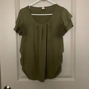 Military Green Blouse for Women